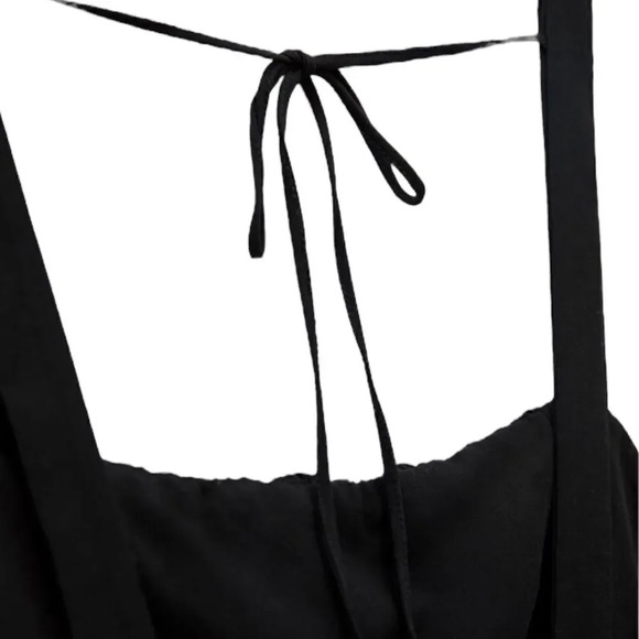 ZARA | Black | LINEN BLEND SHORT DRESS - Picture 4 of 10